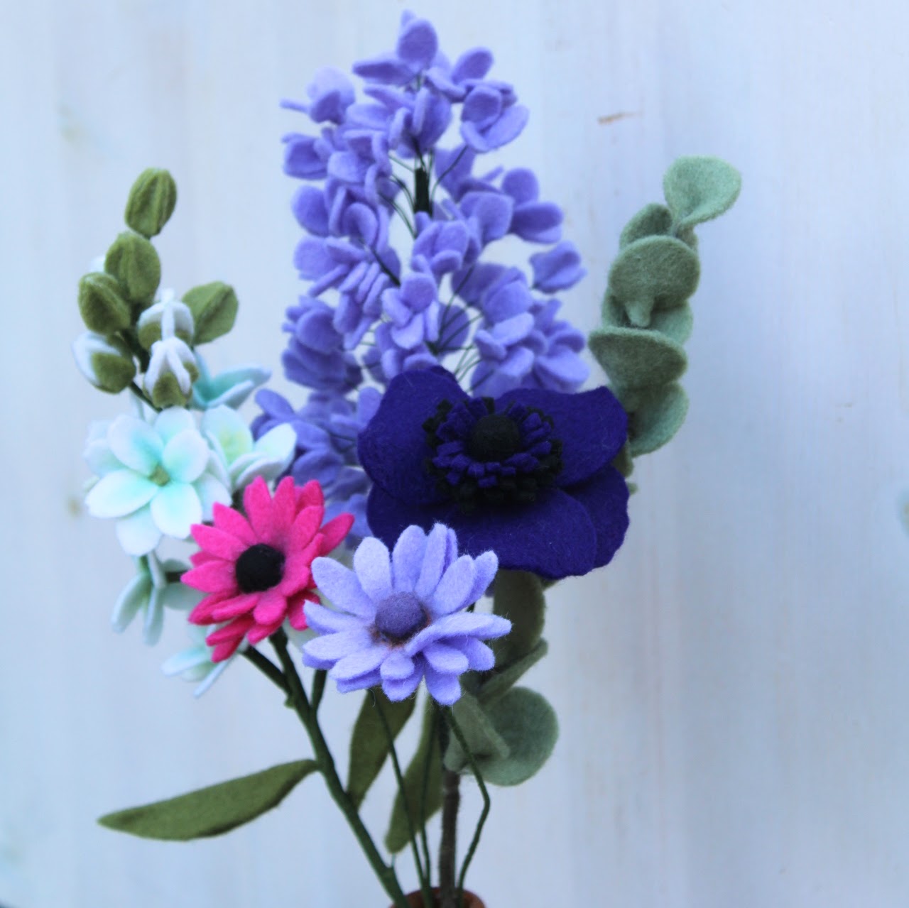 Boeket Viltbloemen "Hortensia/spaanse margriet"
