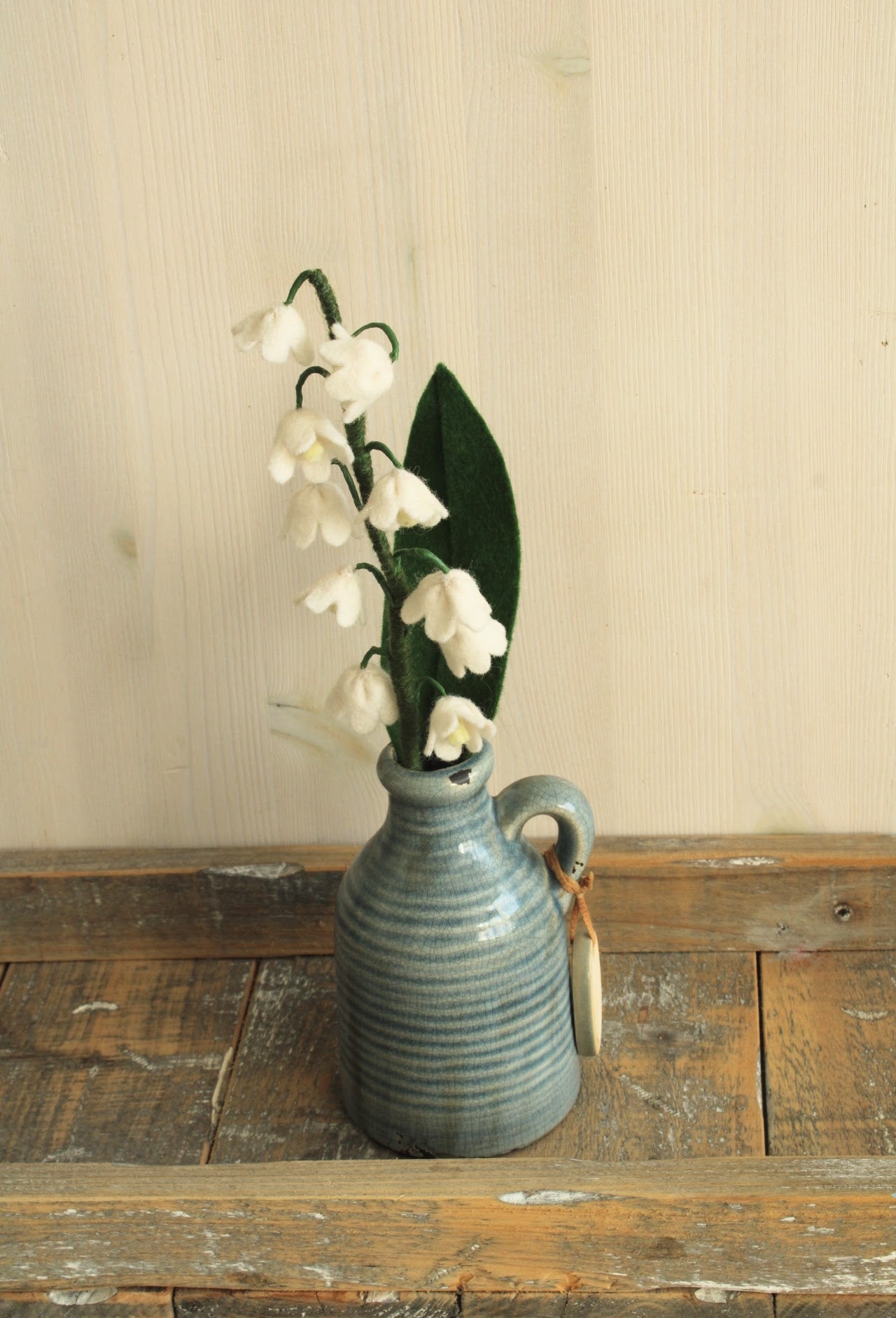 Blauw kruik vaasje