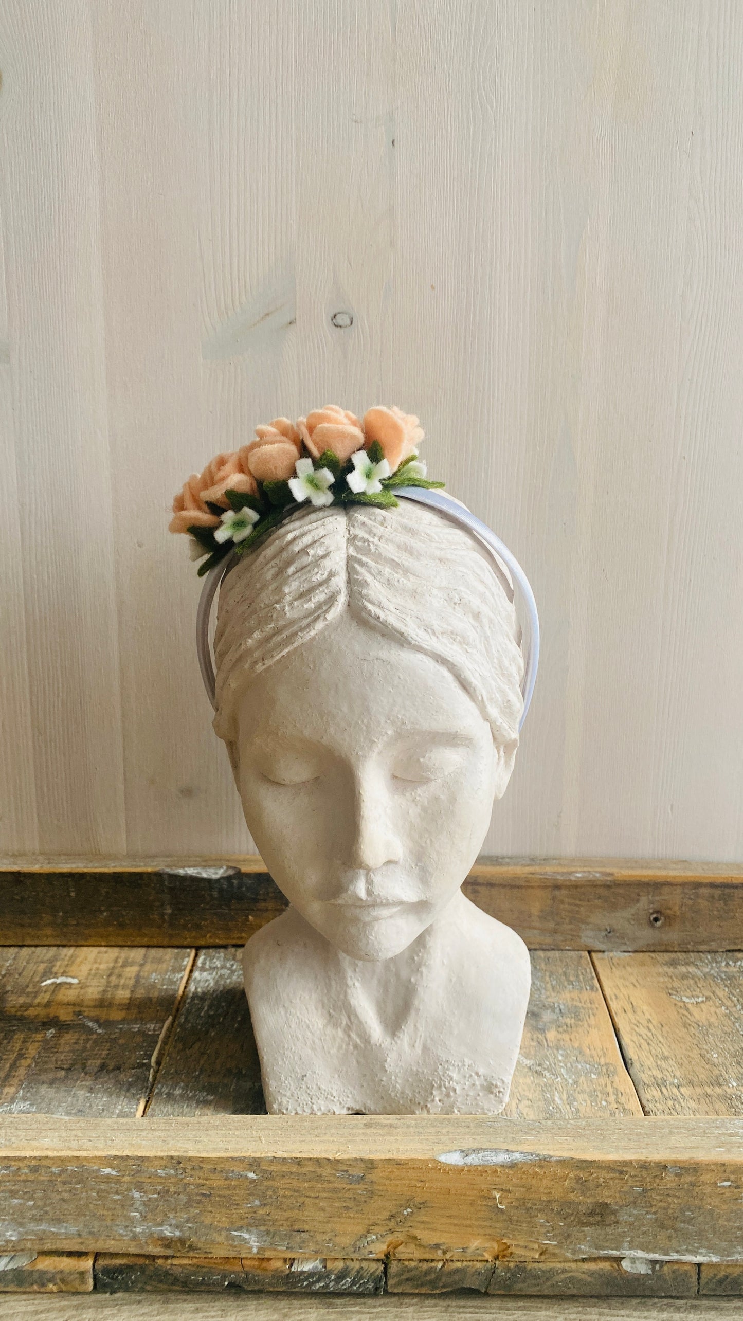 Haarbanden met verschillende viltbloemen