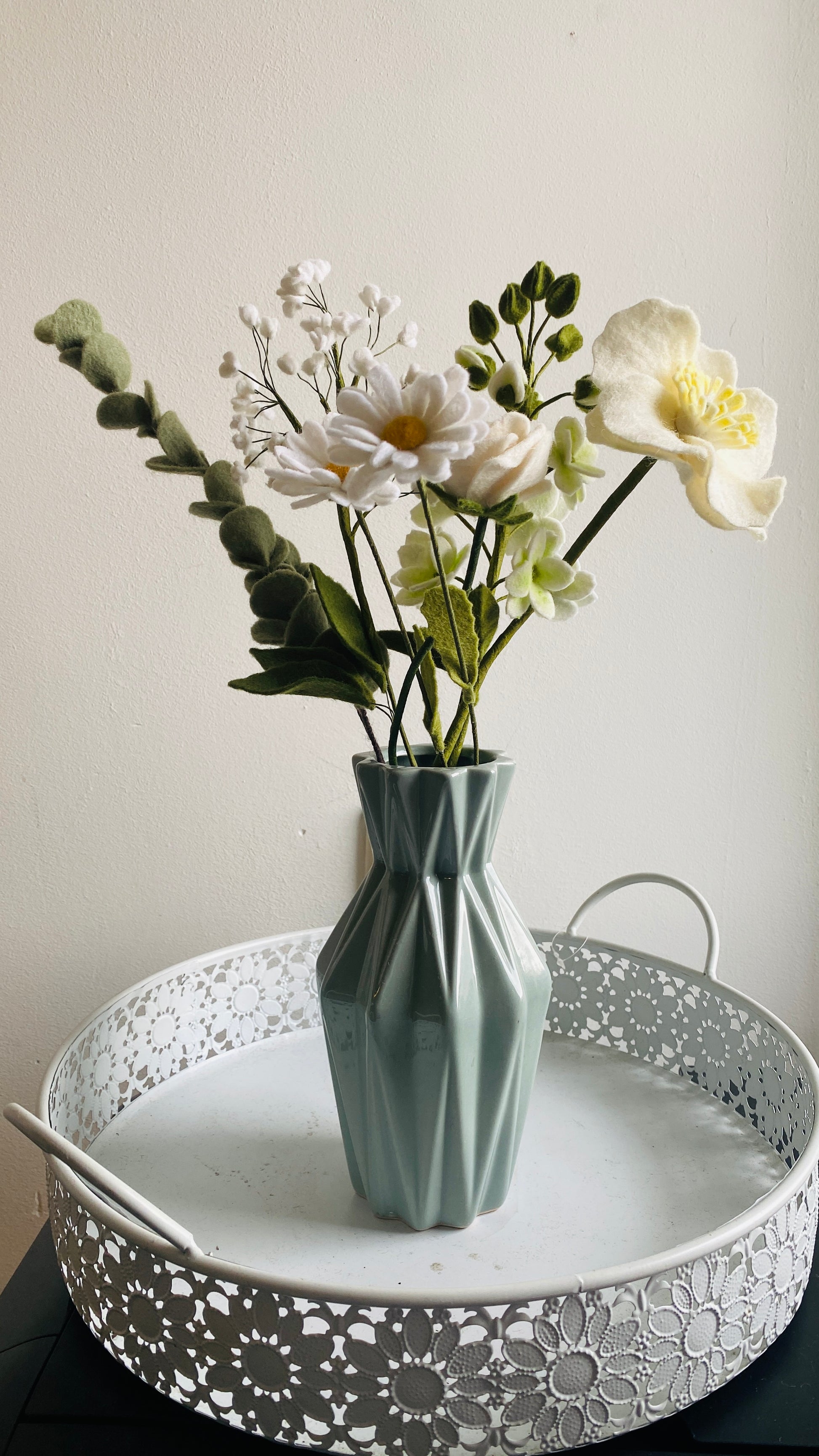 luxe uitstraling boeket viltbloemen