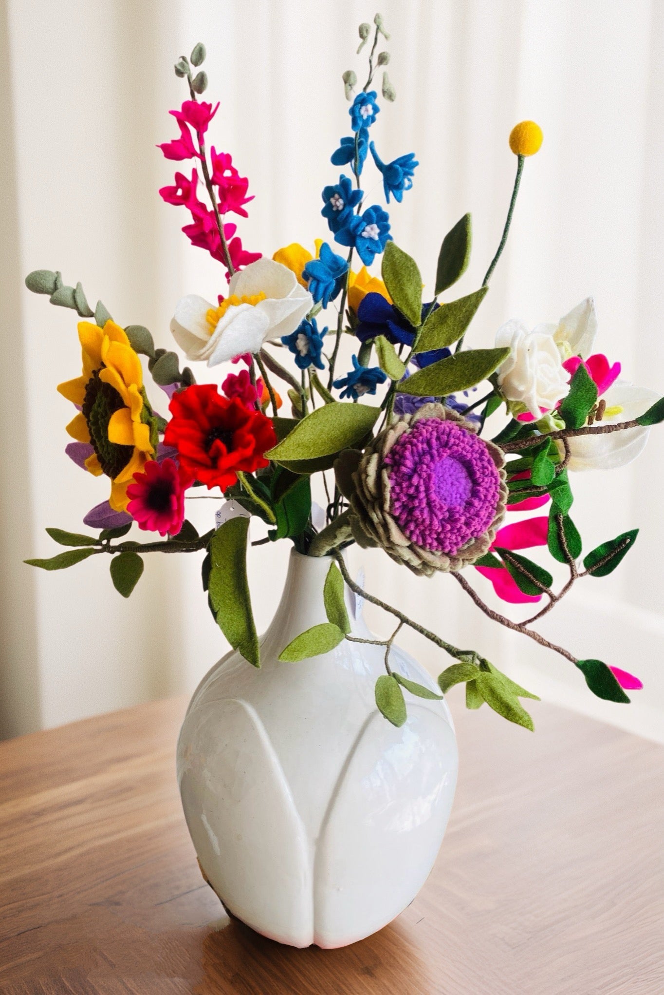 Boeket handgemaakte viltbloemen voor het abonnement exclusive