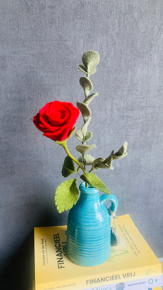 Workshop vilten roos & eucalyptus – Valentijnseditie