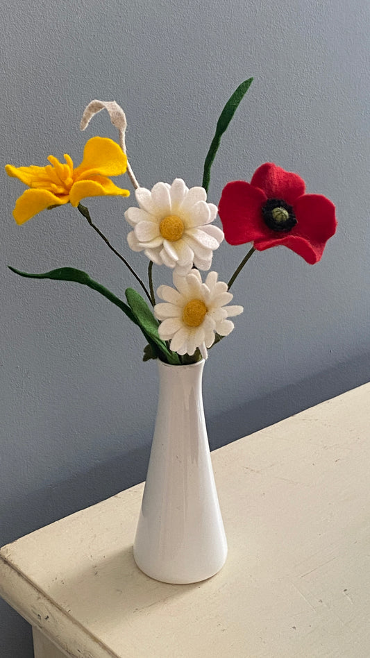 handgemaakt zomerboeketje viltbloemen workshop uithoorn 