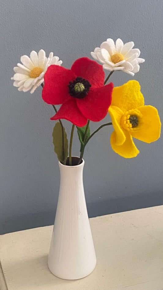 Workshop Viltboeketje Zomerbloemen maken 5 juli